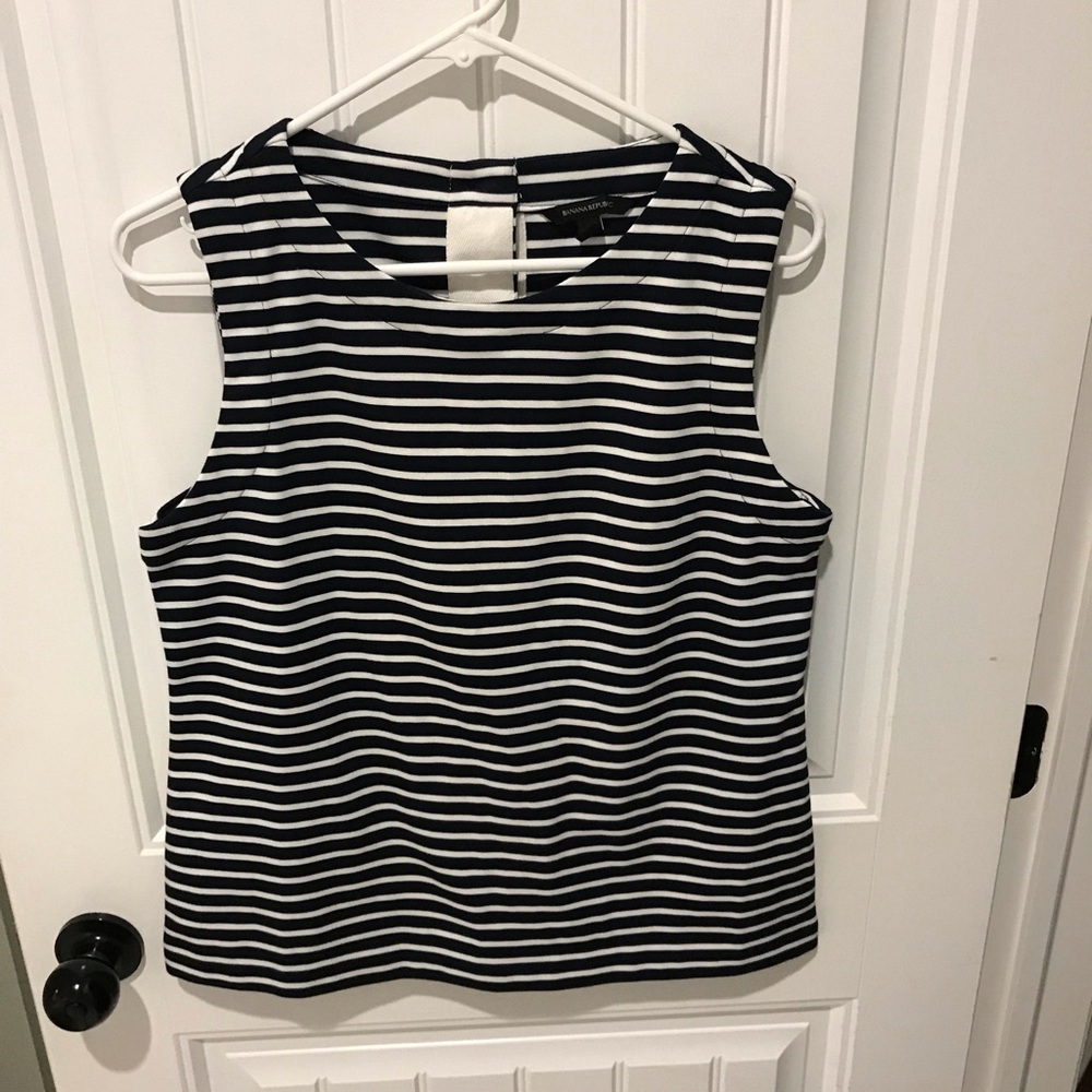 Banana Republic Striped Sleeveless Shell Top